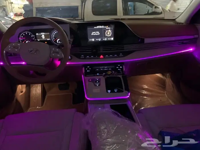 تركيب لد داخلي على سيارة أزيرا 2021 9