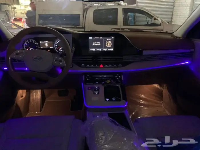 تركيب لد داخلي على سيارة أزيرا 2021 7