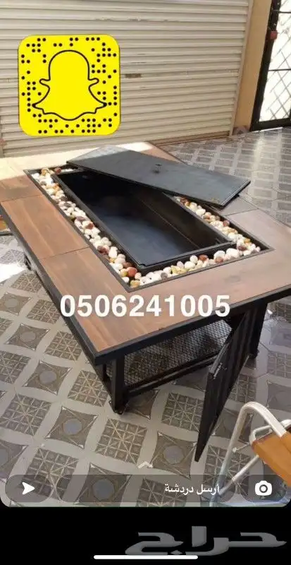 طاولات او منقد تدفئه سيراميك للحدايق ومنقل على الحطب 15