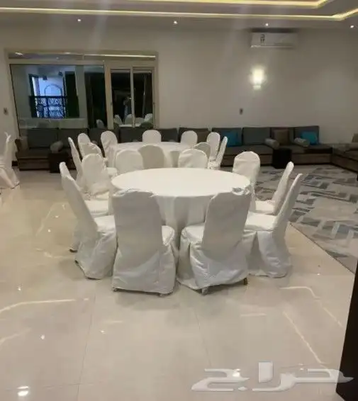 طاولات حفلات و كراسي أفراح حديد وبلاستيك 6