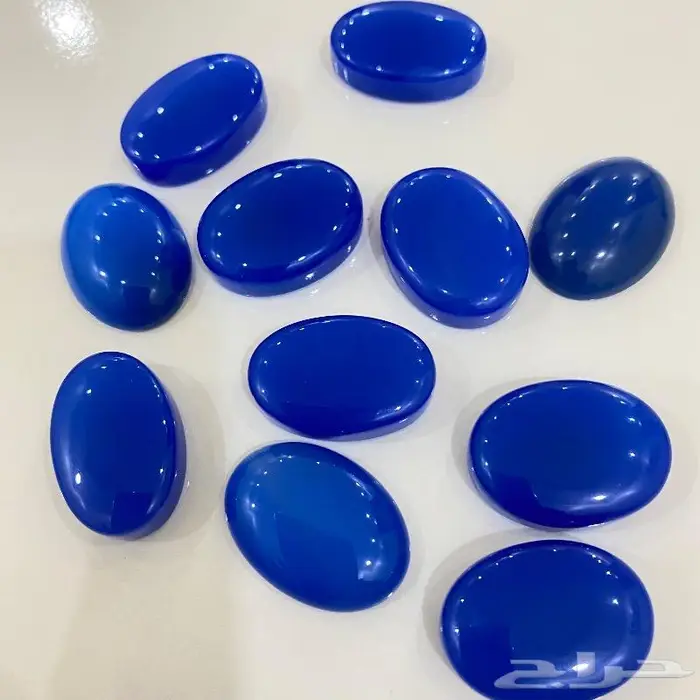 حجر برازيلي ازرق طبيعي احجار صافيه جدا 3