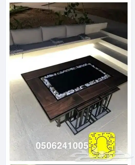 طاولات او منقد تدفئه خارجيه سيراميك مشبات منقل حدايق 8