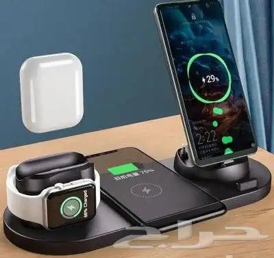 شاحن لاسلكي 6في 1يشحن جميع الاجهزه 0