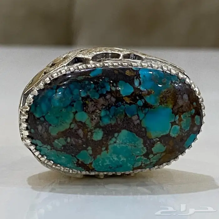 خاتم فيروز نيشابوري ملكي الملكي جدا قديم 10