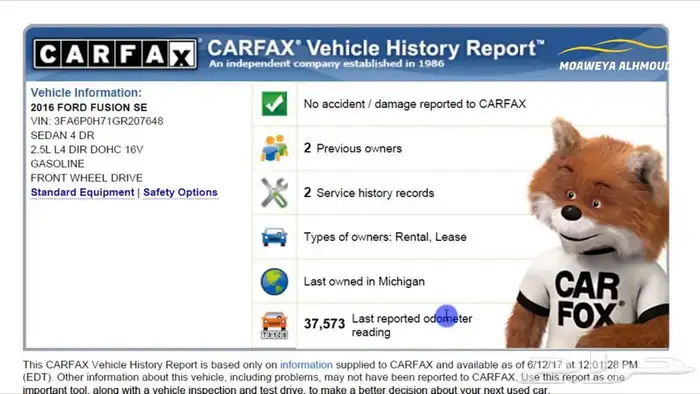 تقرير كارفكس (CARFAX) الرسمي للسيارات (الامريكيه)(والكنديه) 0