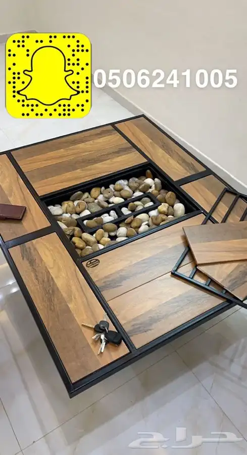 طاولات او منقد تدفئه سيراميك للحدايق ومنقل على الحطب 60