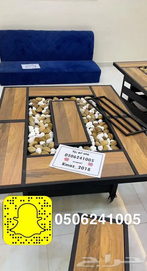 طاولات او منقد تدفئه سيراميك للحدايق ومنقل على الحطب 44