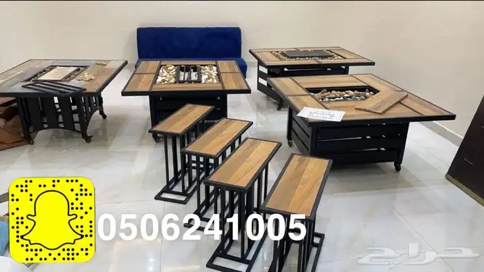 مدفاه منقد او منقل فحم وطاولات تدفئه او حطب او غاز للحدائق 35
