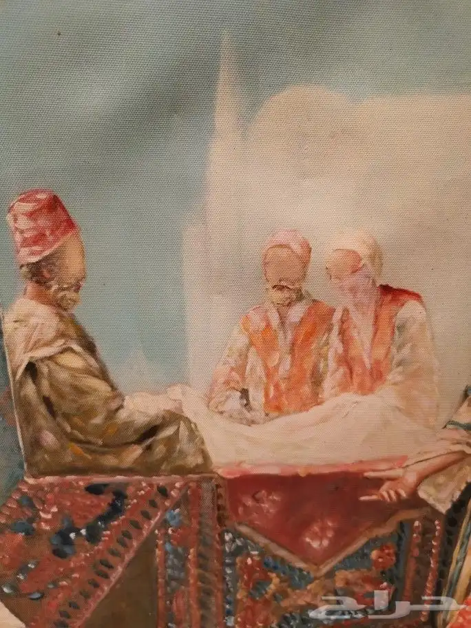 لوحة تاريخية بائع السجاد الإيراني (أنتيك) 8