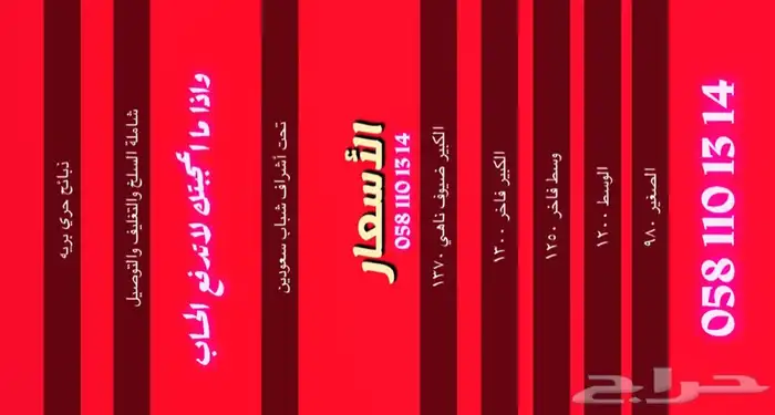 ذبائح جبره وكفو ونظيفه واذا ما اعجبتك لاتحاسب 5