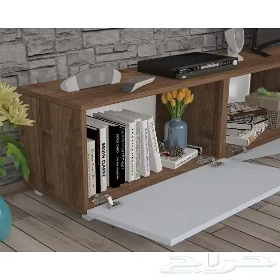 طاولة تلفزيون موديل Free ابيض او خشبي 3