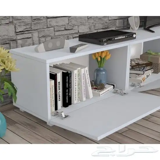 طاولة تلفزيون موديل Free ابيض او خشبي 6