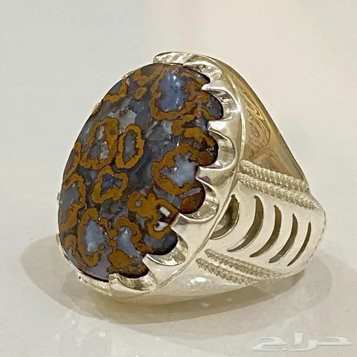 خاتم يماني جلد الافعى او جلد النمر طبيعي 0