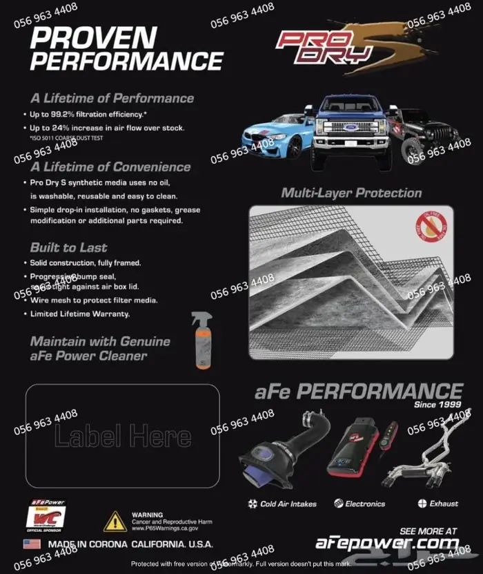 فلاتر شريحة رياضية - شركة aFe Power الأمريكية 35