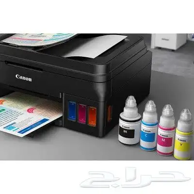 اربع عبوات حبر طابعة ابسون وكانون وبروذر و hp 4