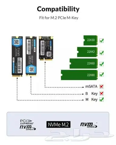 جهاز نسخ وقراءة ذواكر M2 SSD NVME M2 SATA 4