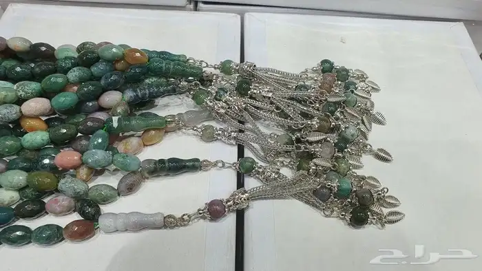 سبح مسابيح عقيق طبيعي جملة 18