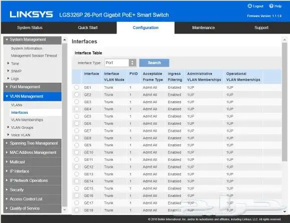 Linksys Cisco switch موزع Lgs318p 6
