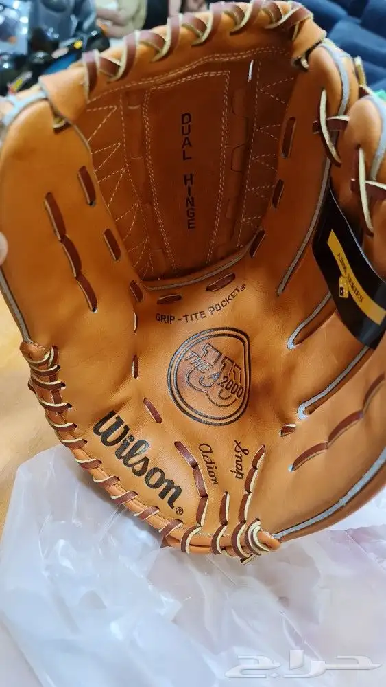 قفاز لعبة بيسبول أصلي صناعة يابانية جلد طبيعي 6