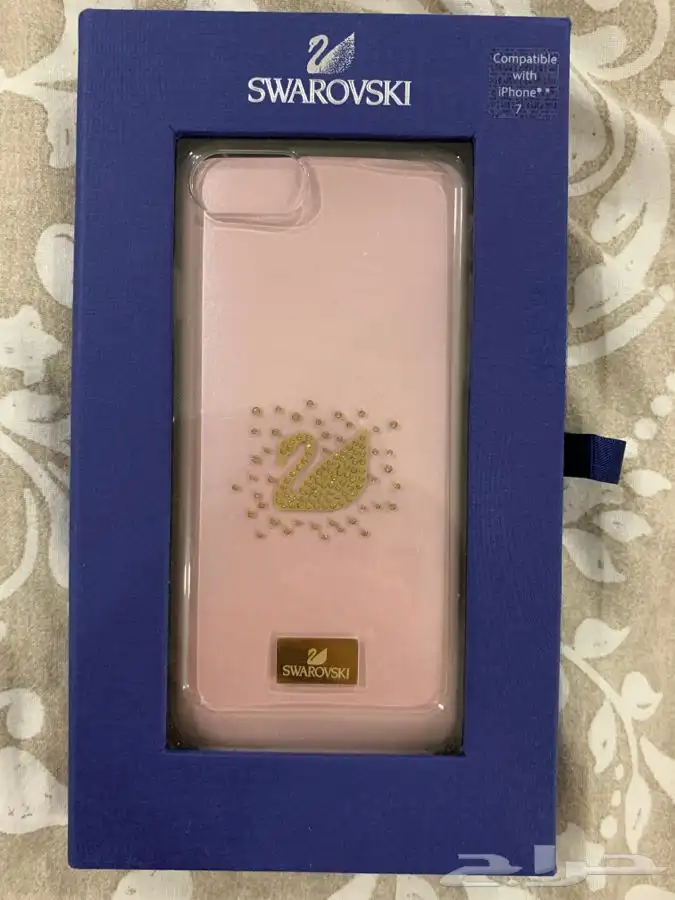ك ر جوال أيفون شفاف صلب ماركة سوارفسكي اصلي ولم ي ستخدم 0