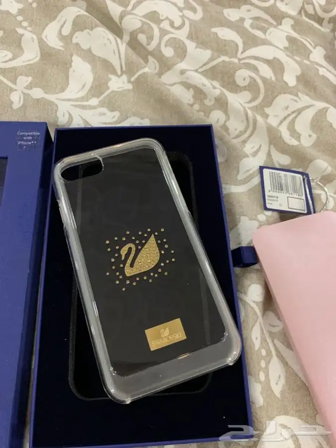 ك ر جوال أيفون شفاف صلب ماركة سوارفسكي اصلي ولم ي ستخدم 3