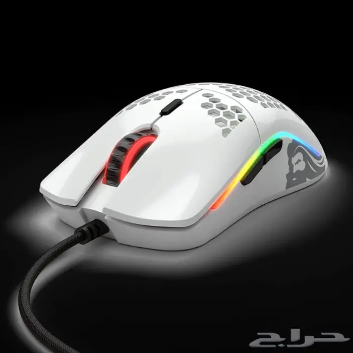 ماوس جلوريس موديل o ابيض لماع Glorious model 1