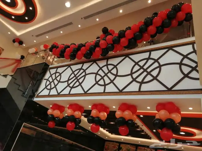 بالون راقص وليزرات لأفتتاح المحلات قوس بالون شرار ممر ملكي 3