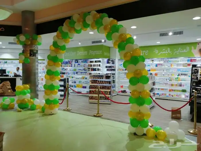 بالون راقص وليزرات لأفتتاح المحلات قوس بالون شرار ممر ملكي 6