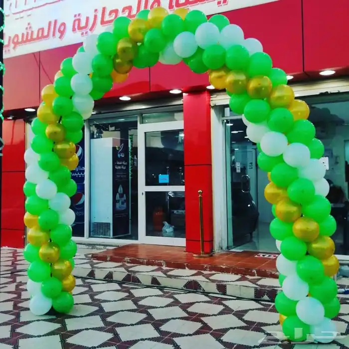 بالون راقص وليزرات لأفتتاح المحلات قوس بالون شرار ممر ملكي 2