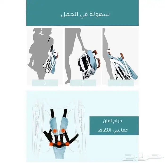 عربه اطفال متنقله ( مستلزمات اطفال )عرض خاص لفترة محدودة 349 4