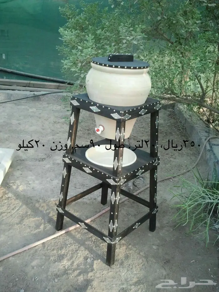 جرة ماء من طين ابيض - زير ماء فخار للبيع 39
