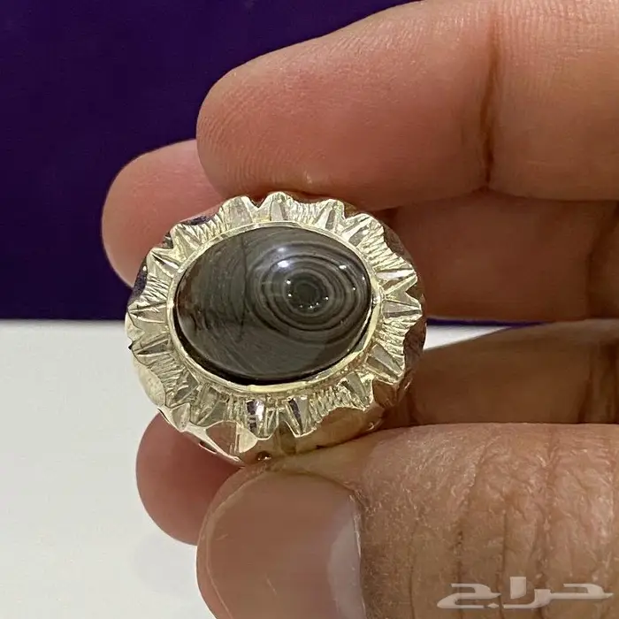 خاتم سليماني طبيعي مع فخامة الصياغه 1