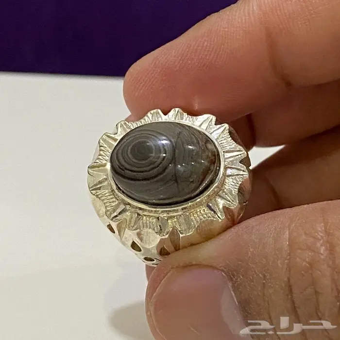خاتم سليماني طبيعي مع فخامة الصياغه 4