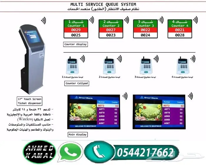 شاشات انتظار العملاء الالكترونية 0544217662 0