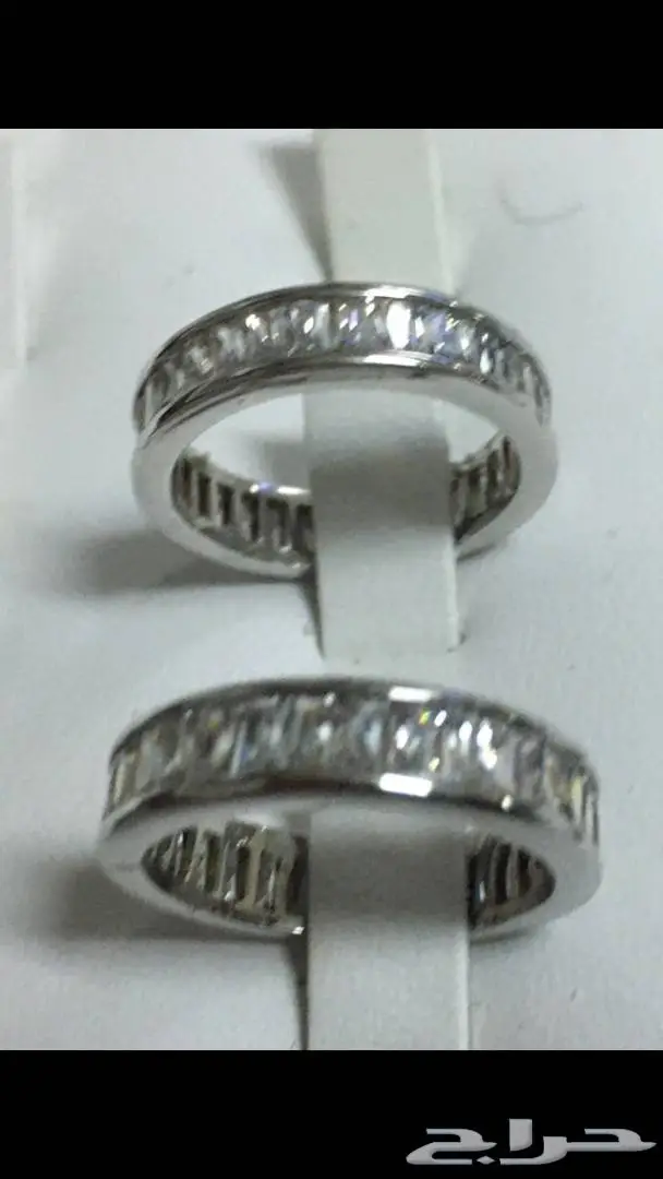 جديد دبل فضةفاخر طقمين وكل طقم دبلتين فضة خاتمين فضة اصلي 18