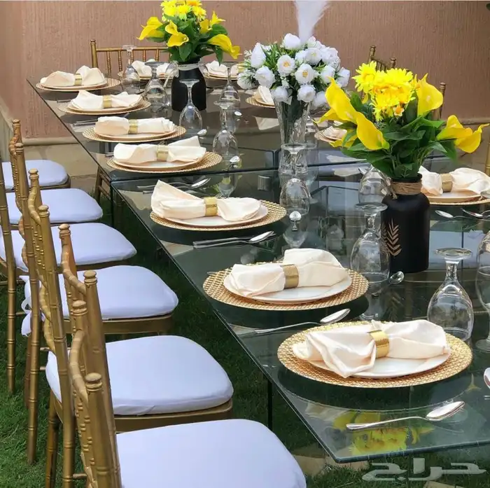 تاجير كراسي وطاولات تنسيق حفلات 0504487897 0