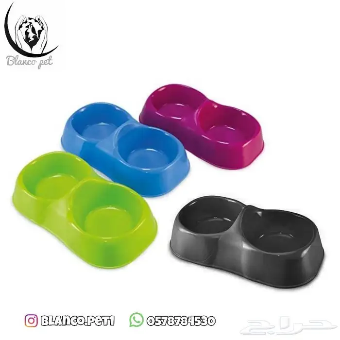 طبق طعام بلاستيك للقطط 0