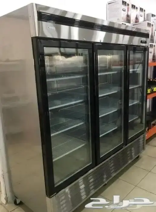 ثلاجات وفريزرات باب زجاج استيل درفة 5