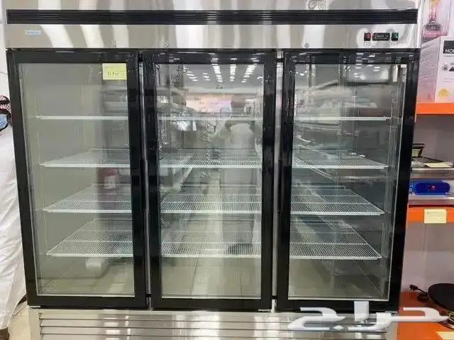 ثلاجات وفريزرات باب زجاج استيل درفة 4