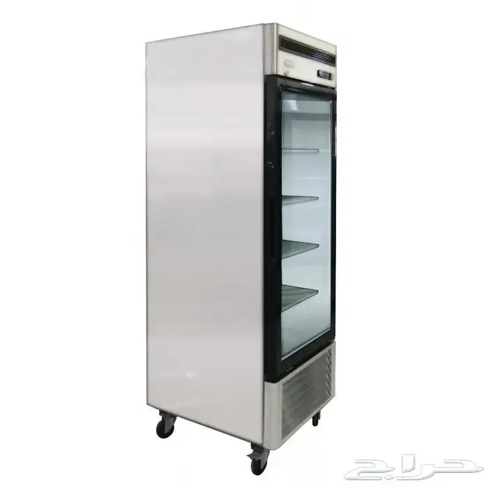 ثلاجات وفريزرات باب زجاج استيل درفة 0