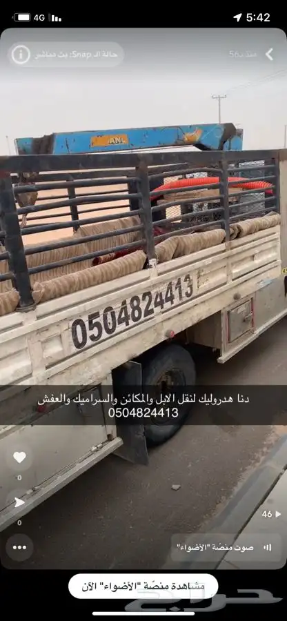 دنا هدروليك لنقل الابل 1