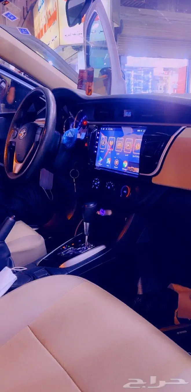 شاشة كورولا 2014 الى 2017 اندرويد مع كامره 2