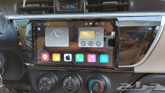 شاشة كورولا 2014 الى 2017 اندرويد مع كامره 3