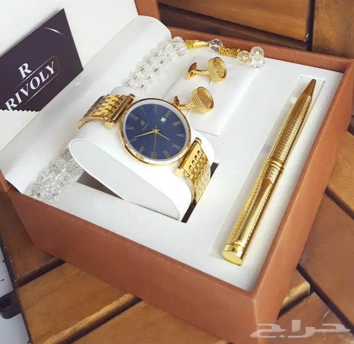 طقم ساعة رجالي ضمان سنه 16