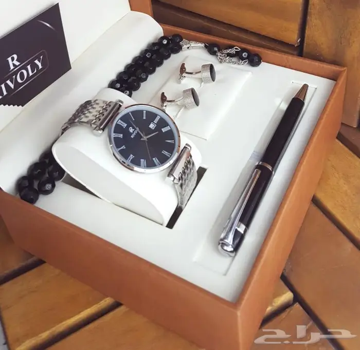 طقم ساعة رجالي ضمان سنه 18