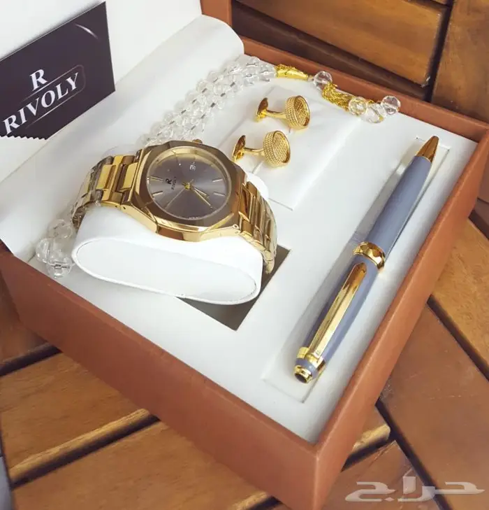 طقم ساعة رجالي ضمان سنه 2