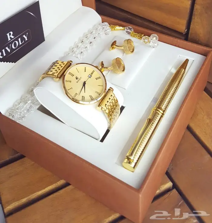 طقم ساعة رجالي ضمان سنه 15