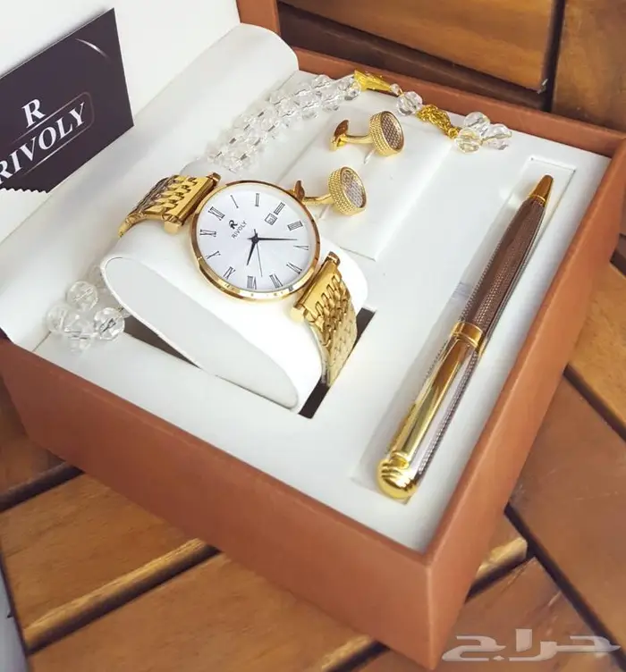 طقم ساعة رجالي ضمان سنه 12