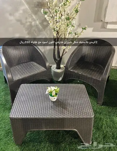 كراسي وطاولات بلاستيك خارجيه للحدائق والمطاعم والمقاهي 2