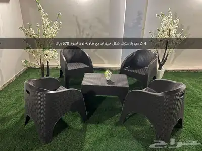 كراسي وطاولات بلاستيك خارجيه للحدائق والمطاعم والمقاهي 4